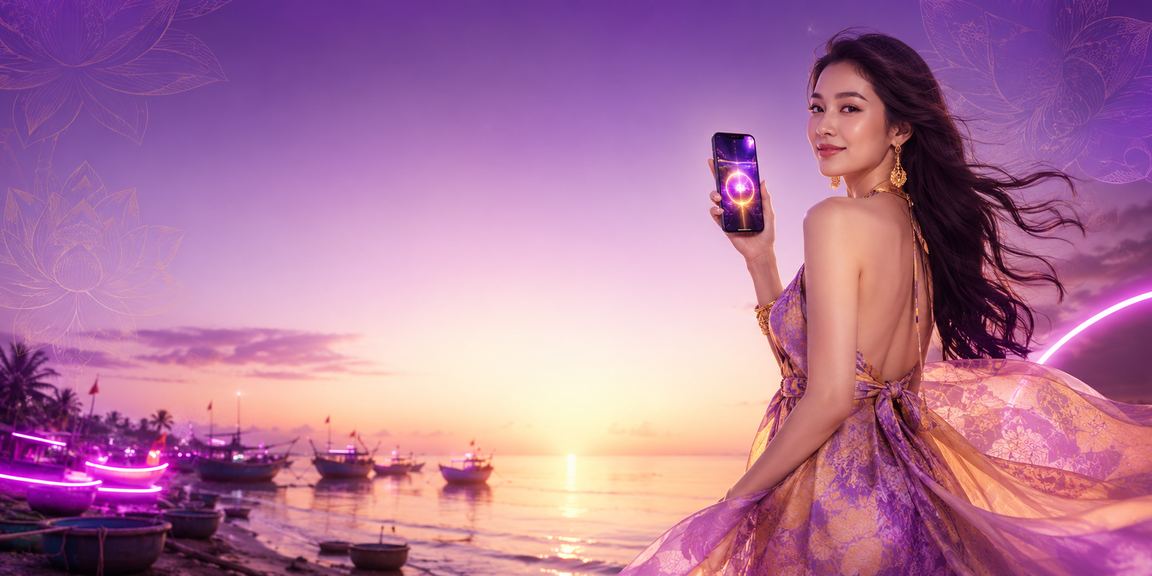 Người chơi sử dụng điện thoại Android nhận voucher trên ứng dụng px4 tại Mũi Né
